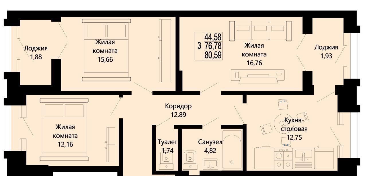квартира г Калининград р-н Ленинградский ул Героя России Мариенко 8 фото 1
