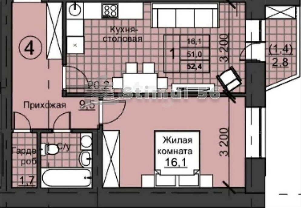 квартира г Оренбург р-н Ленинский ул Николая Ерышева 11 фото 1