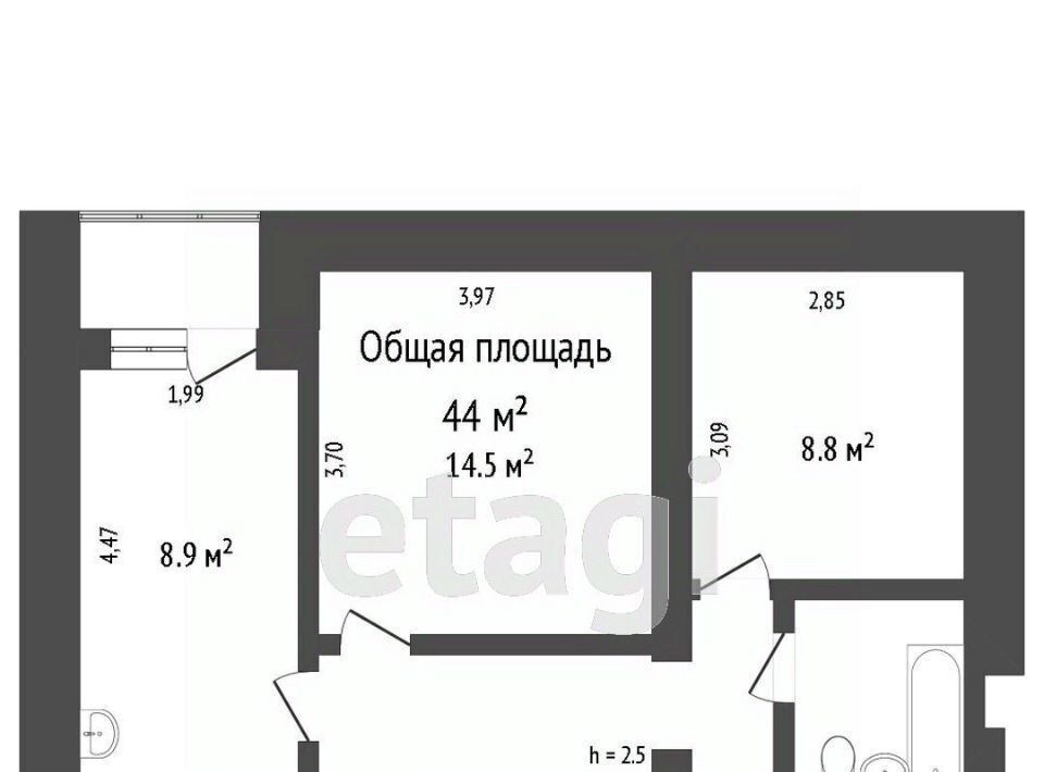 квартира г Томск р-н Кировский ул Усова 16 фото 2