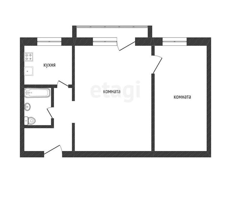 квартира г Златоуст улица имени А. С. Грибоедова, 11 фото 1