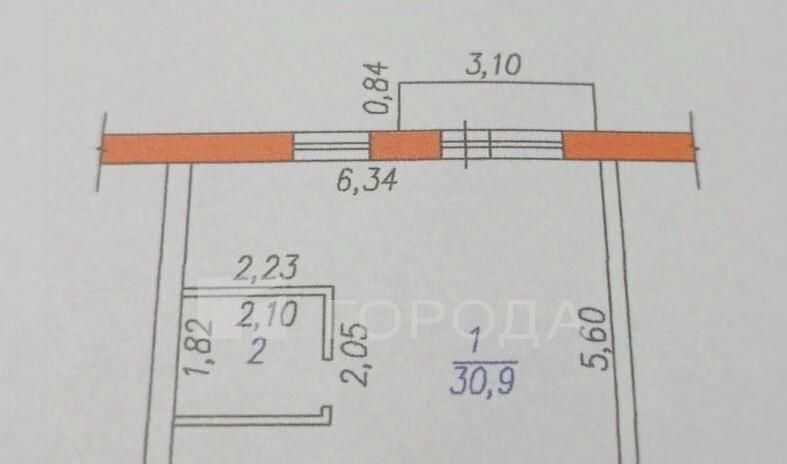 квартира г Новокузнецк р-н Орджоникидзевский ул Пархоменко 71а фото 2