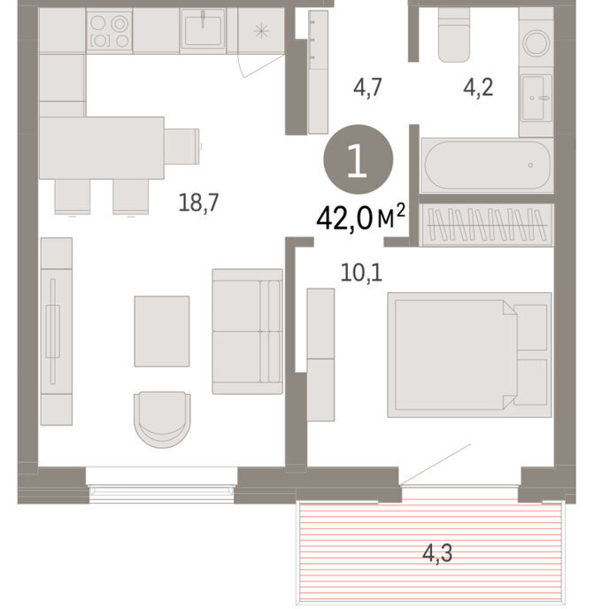 квартира г Омск р-н Кировский Кировский АО фото 2