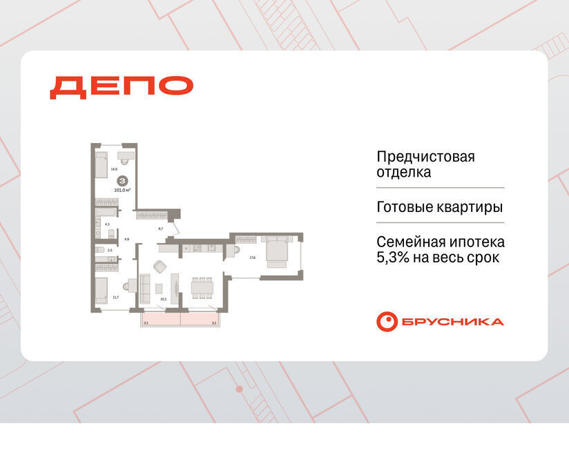 квартира г Екатеринбург р-н Железнодорожный Уральская Старая Сортировка ЖК Квартал Депо жилой район Сортировочный фото 1