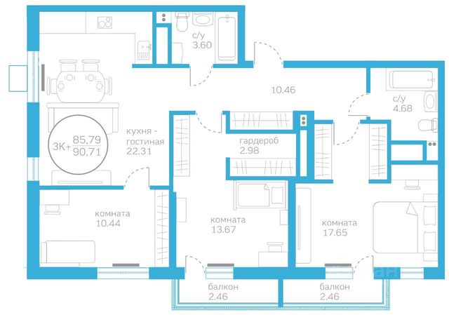 квартира г Тюмень р-н Ленинский ул Героев Сталинградской битвы 9 фото