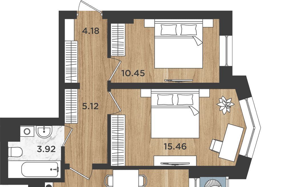 квартира г Калининград р-н Московский ул Батальная 104 фото 1