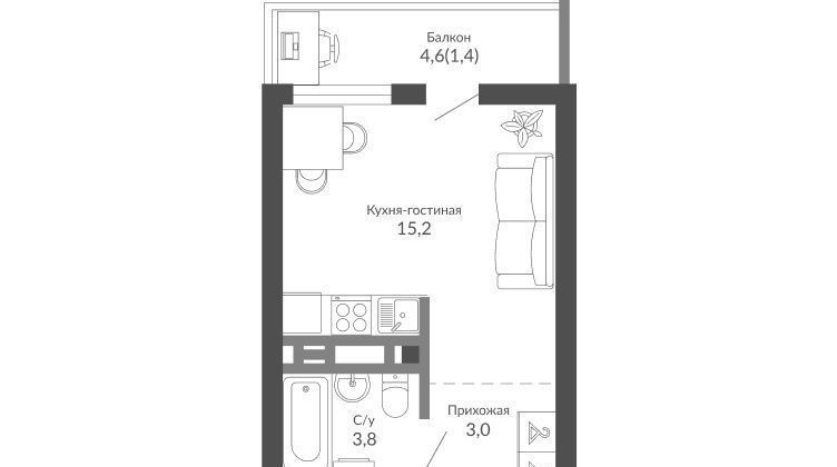 квартира г Новороссийск ул Куникова 2 фото 1