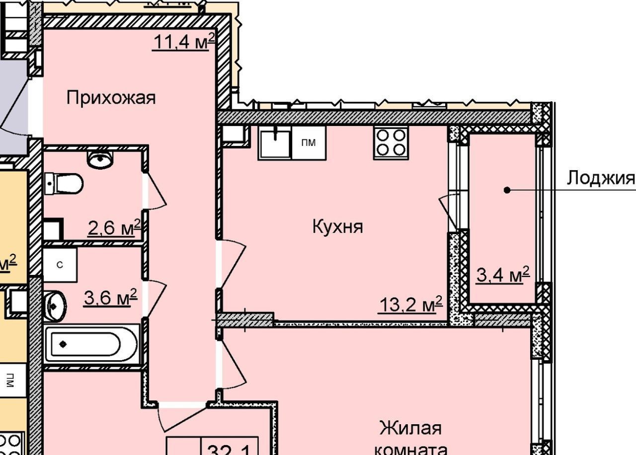 квартира г Нижний Новгород Горьковская ЖК «Цветы 2» 10 фото 1