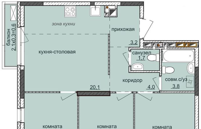 квартира г Ижевск р-н Индустриальный ЖК «Ежевика» 6 фото