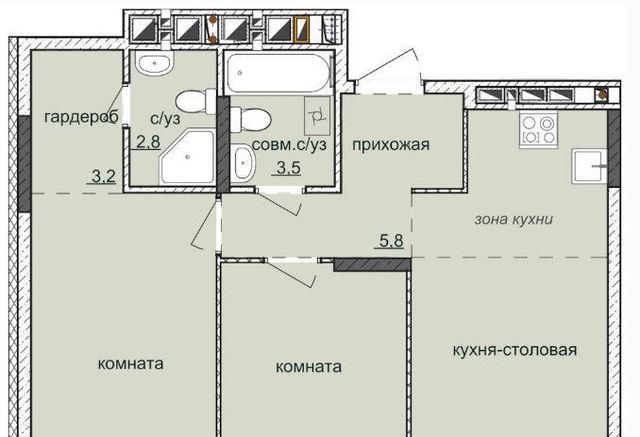 квартира г Ижевск р-н Индустриальный ЖК «Ежевика» 7 фото