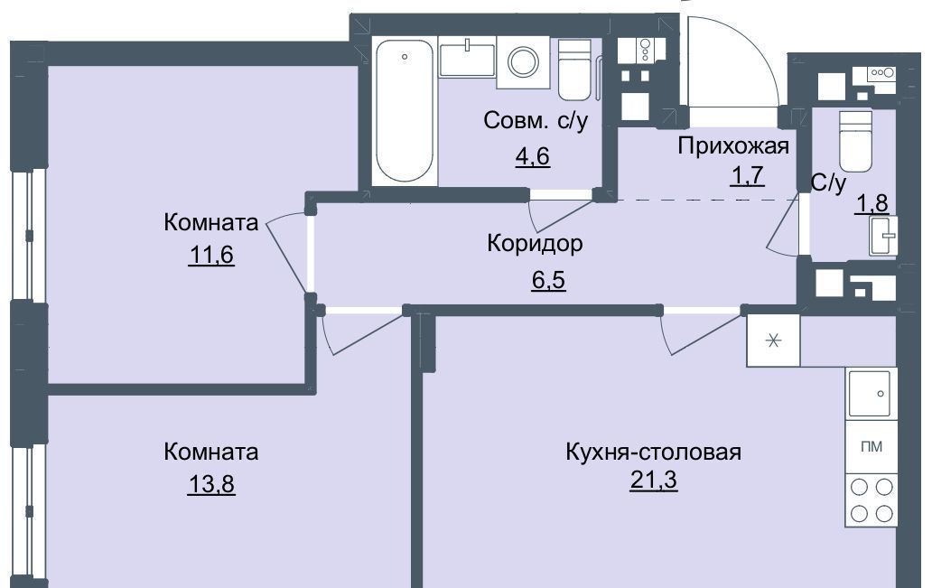 квартира г Ижевск р-н Октябрьский ЖК «Истории» фото 1