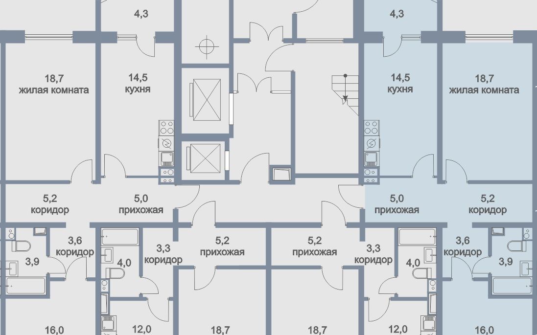 квартира г Нефтеюганск мкр 17-й 11/2 фото 2