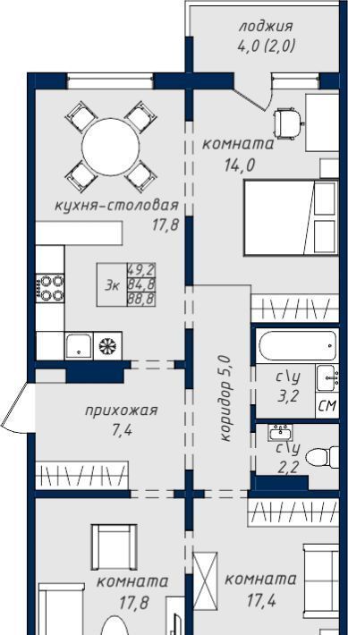 квартира г Барнаул р-н Индустриальный тракт Павловский 307к/5 фото 1