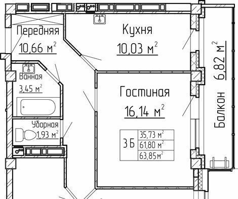 квартира г Набережные Челны р-н Комсомольский ул Шамиля Усманова 3 фото