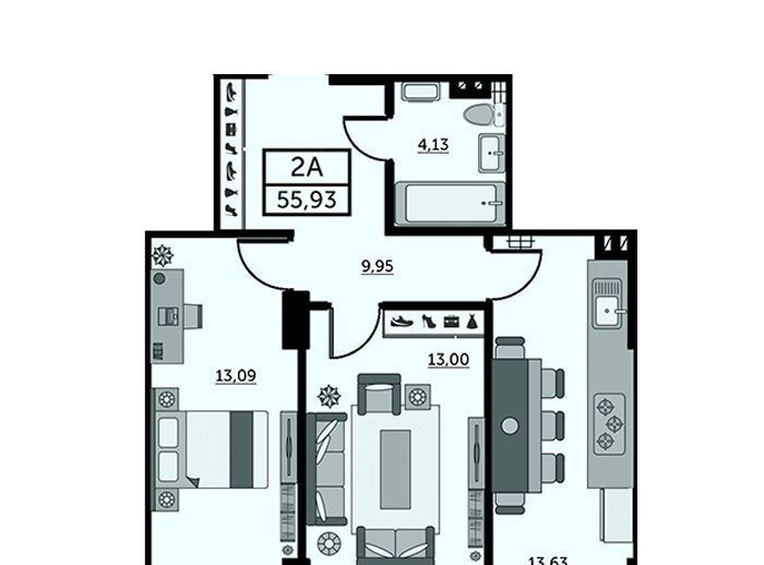 квартира г Ростов-на-Дону р-н Кировский ул Красноармейская 157в/83с 3 фото 1