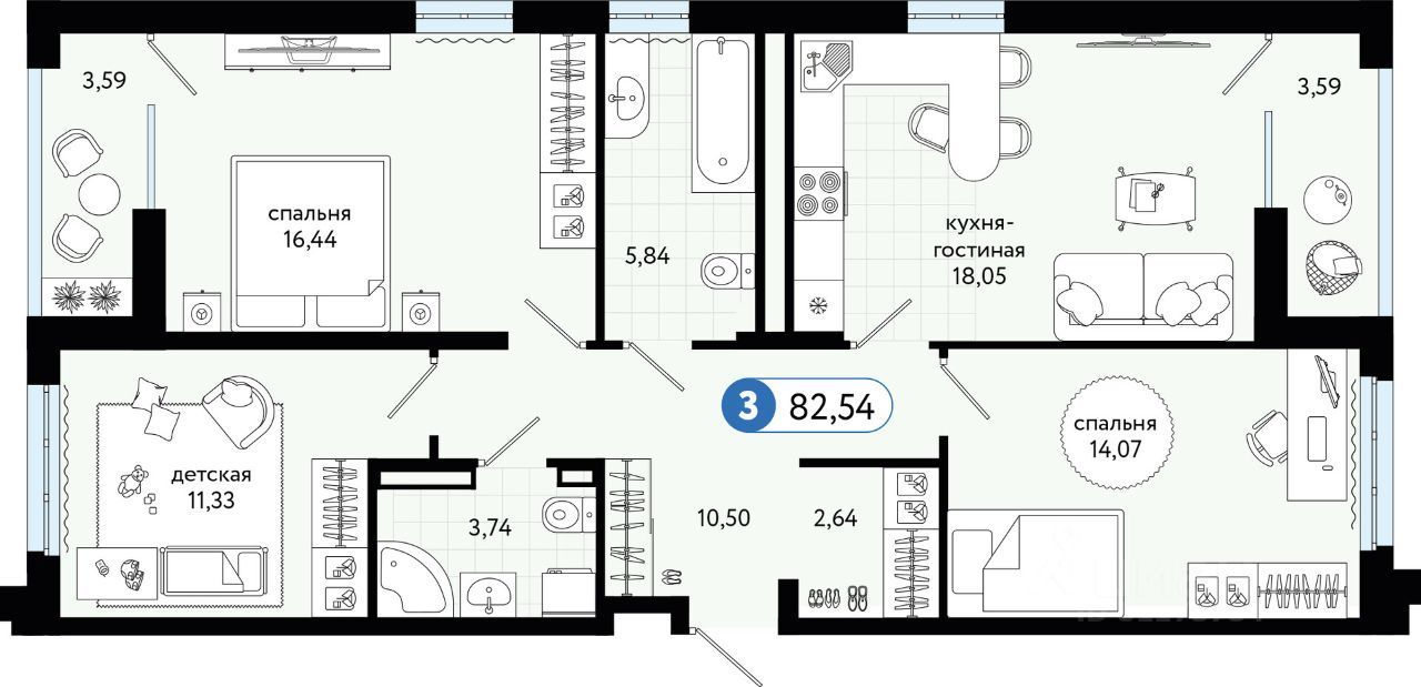 квартира г Тюмень р-н Ленинский ул Газопромысловая 1к/2 фото 1