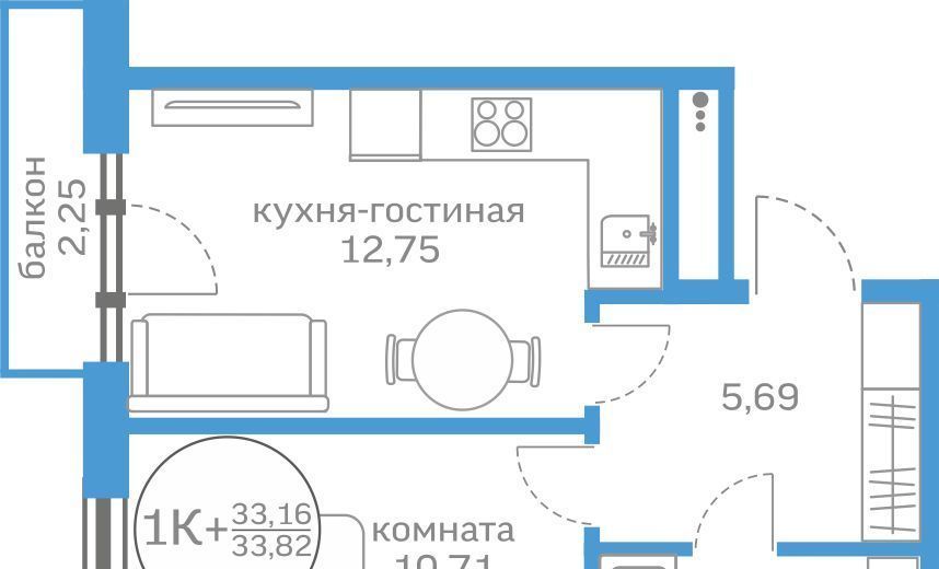 квартира г Тюмень р-н Калининский ул Краснооктябрьская 16 фото 1