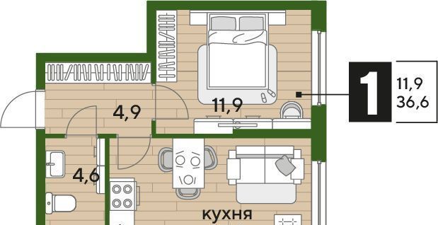 квартира г Краснодар р-н Прикубанский ул Западный Обход 5 фото