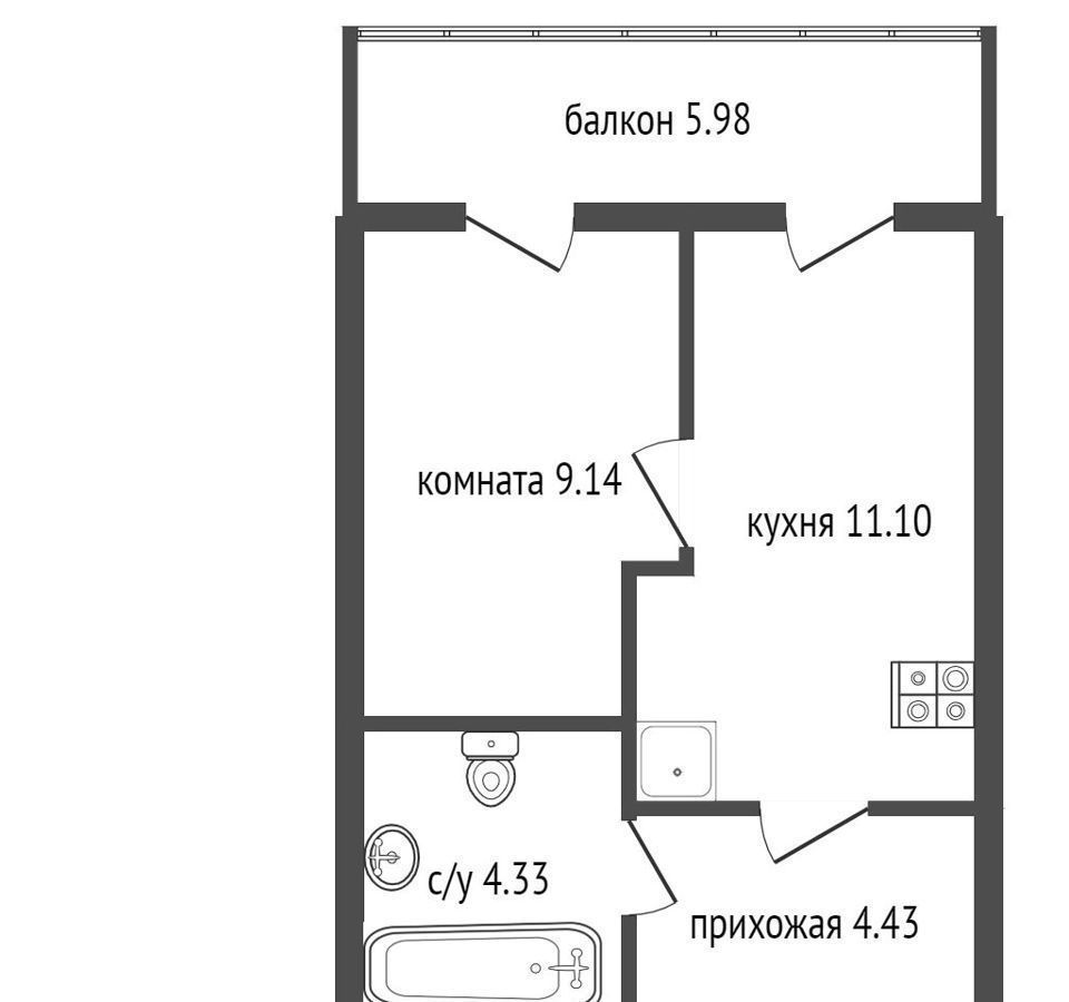 квартира г Санкт-Петербург п Шушары пр-кт Старорусский 11 метро Купчино р-н Пушкинский фото 8