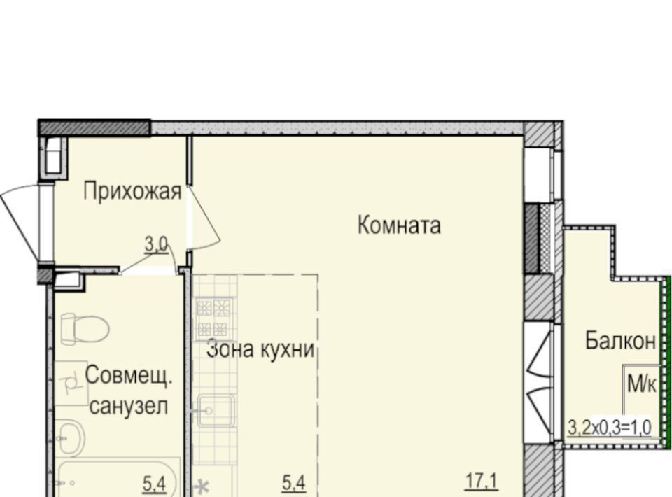 квартира г Ижевск р-н Индустриальный Карлутский ЖК «Скандинавия» 7 жилрайон, 3-й мкр фото 1