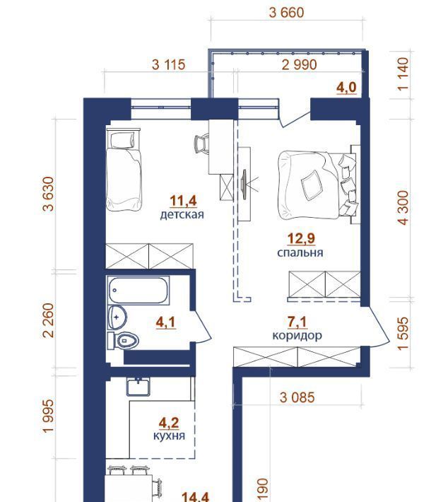 квартира г Иркутск р-н Правобережный ул Култукская 1/1 фото 1