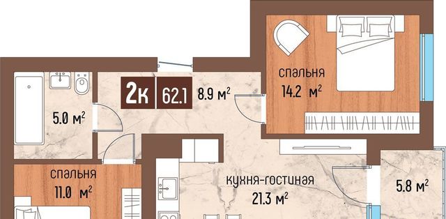 квартира р-н Светлогорский г Светлогорск ул Ольховая 32к/1 фото