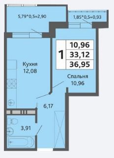 квартира г Краснодар ул Степная 1/1к 4 ЖК «Мозаика» фото 25