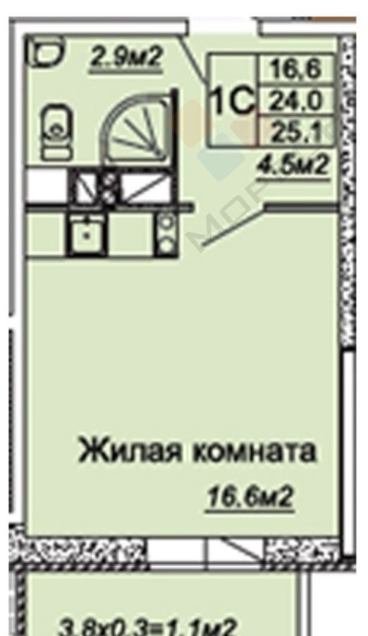 квартира г Краснодар мкр им Петра Метальникова ул Тополиная 48к/1 фото 10