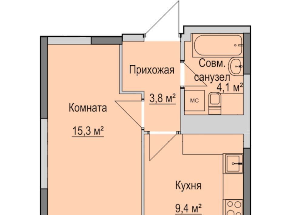 квартира г Ижевск р-н Первомайский ЖК Ключевой Ключевой Поселок мкр, Поселок 83А жилой комплекс фото 1