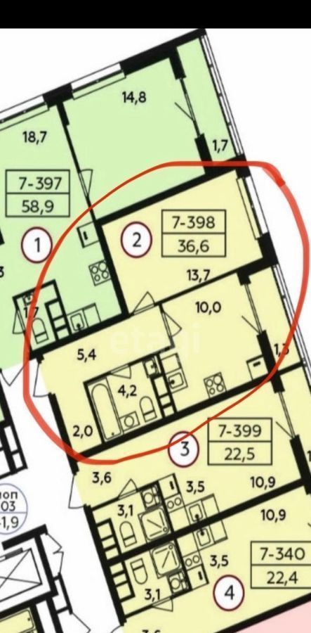 квартира г Москва п Сосенское ул Сальвадора Дали 1к/3 метро Прокшино Московская область, Мосрентген фото 4