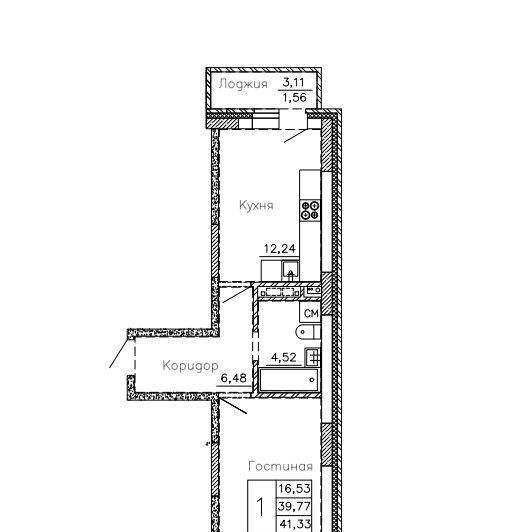 квартира р-н Семилукский г Семилуки ул Чайковского 7/1 фото 1