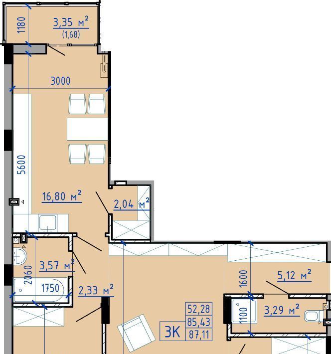 квартира г Батайск ул Комсомольская 135к/1 фото 1