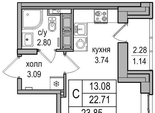 квартира г Санкт-Петербург п Парголово ул Заречная 48к/1 метро Парнас фото