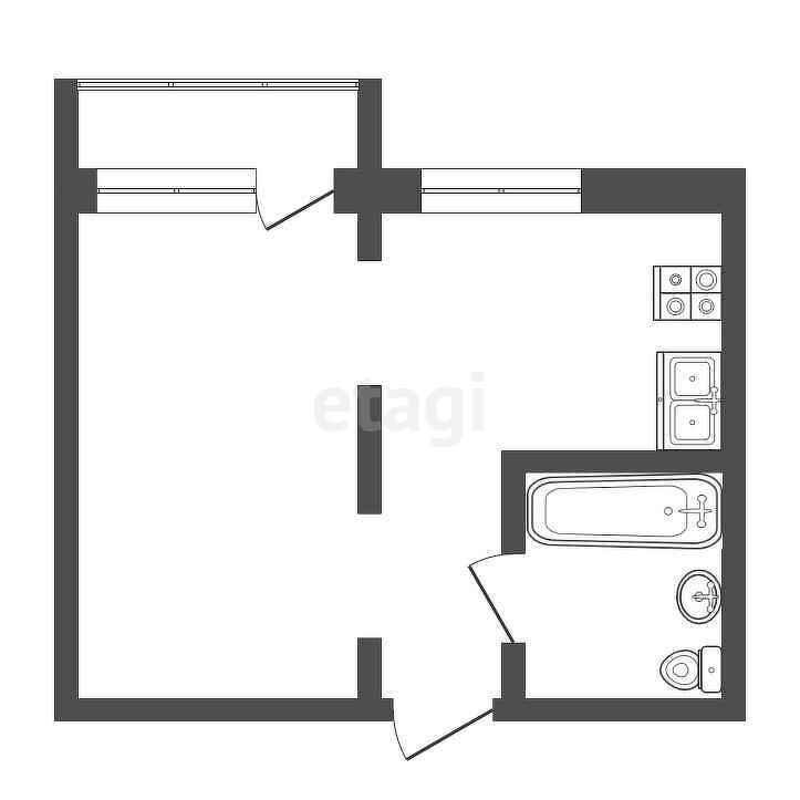 квартира г Чита ул Курнатовского 70 фото 15