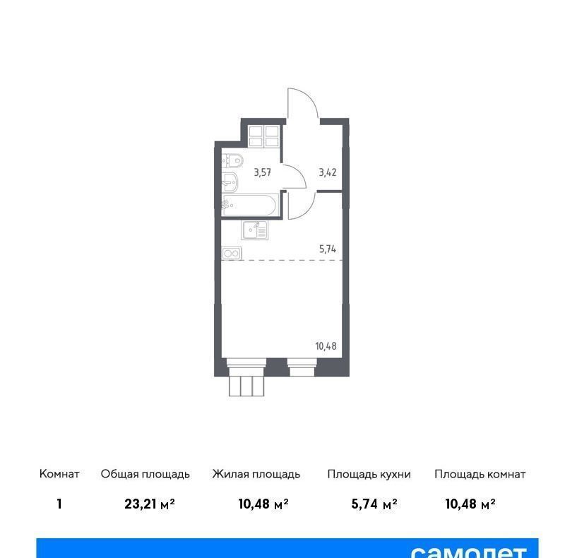 квартира г Москва п Мосрентген д Дудкино метро Румянцево Комплекс апартаментов «Тропарево Парк» фото 1