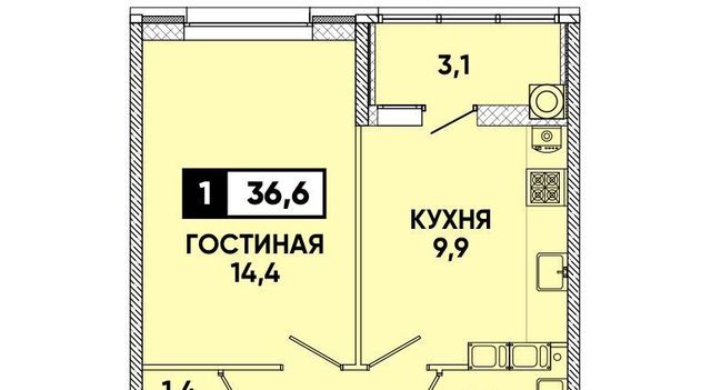 квартира г Ставрополь р-н Промышленный ул Тухачевского 31/4 фото