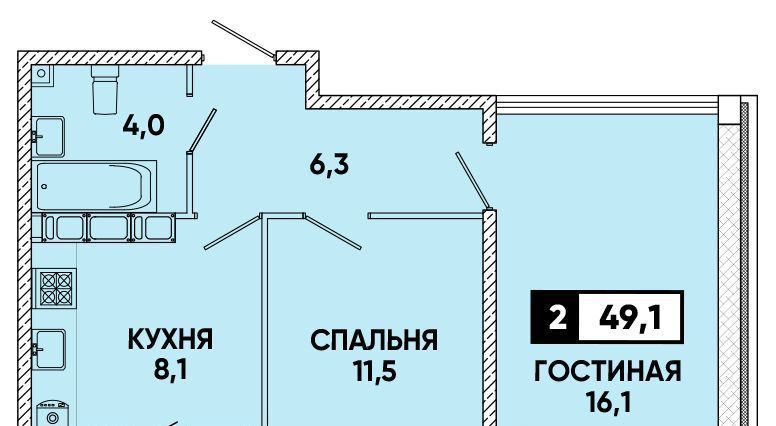 квартира г Ставрополь р-н Промышленный ул Тухачевского 31/2 фото 1