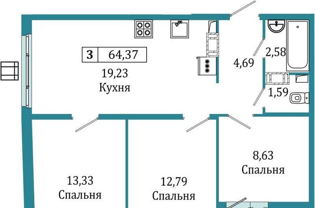 р-н Всеволожский г Мурино ул Екатерининская 16/5 Девяткино фото