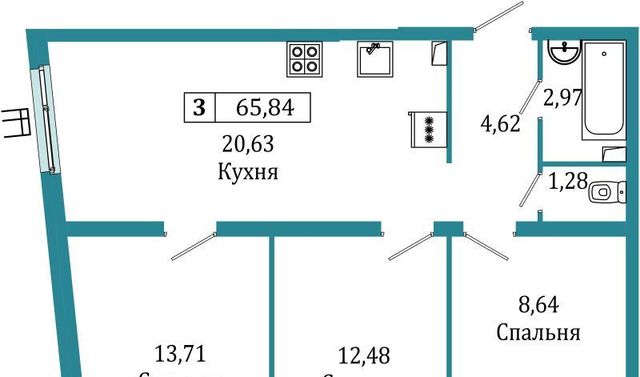 квартира р-н Всеволожский г Мурино ул Екатерининская 16/4 Девяткино фото