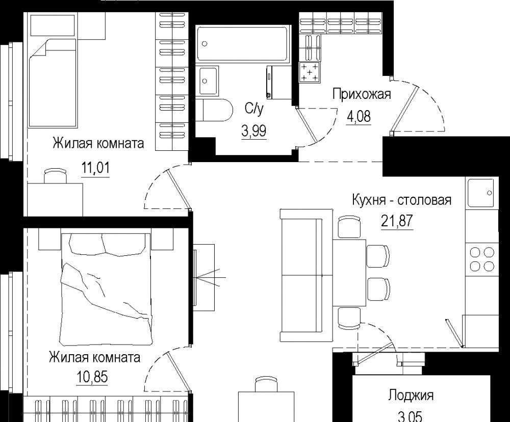 квартира г Екатеринбург р-н Чкаловский Ботаническая ул Лучистая 8 ЖК «Солнечный» фото 1