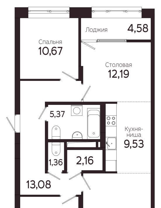 квартира г Томск р-н Советский пр-кт Комсомольский 48 фото 1