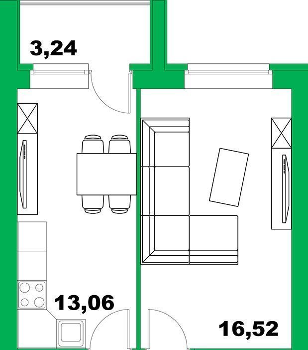 квартира р-н Уфимский с Михайловка ул Сливовая 1/1 фото 1