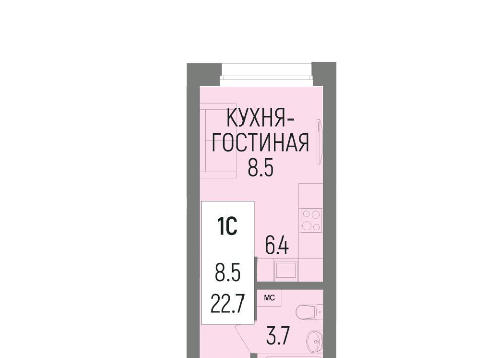 квартира г Уфа р-н Октябрьский ЖК «Новатор» Глумилино-1 мкр фото 1