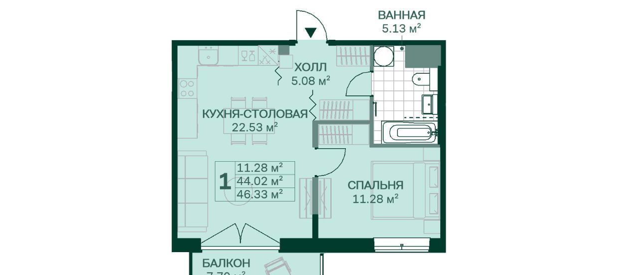 квартира г Санкт-Петербург метро Новочеркасская Большая Охта ул Магнитогорская 11 ЖК Магнифика округ Большая Охта фото 1