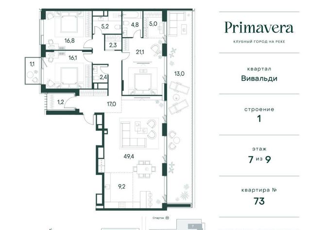 г Москва метро Спартак Покровское-Стрешнево Северо-Западный ао, Клубный Город на Реке Примавера ЖК, Вивальди кв-л фото