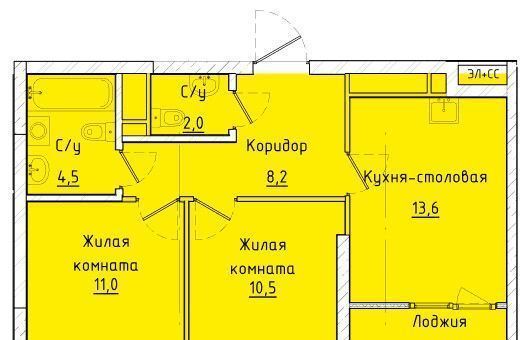 квартира г Екатеринбург р-н Орджоникидзевский Эльмаш ул Красных командиров 1 Проспект Космонавтов фото 1