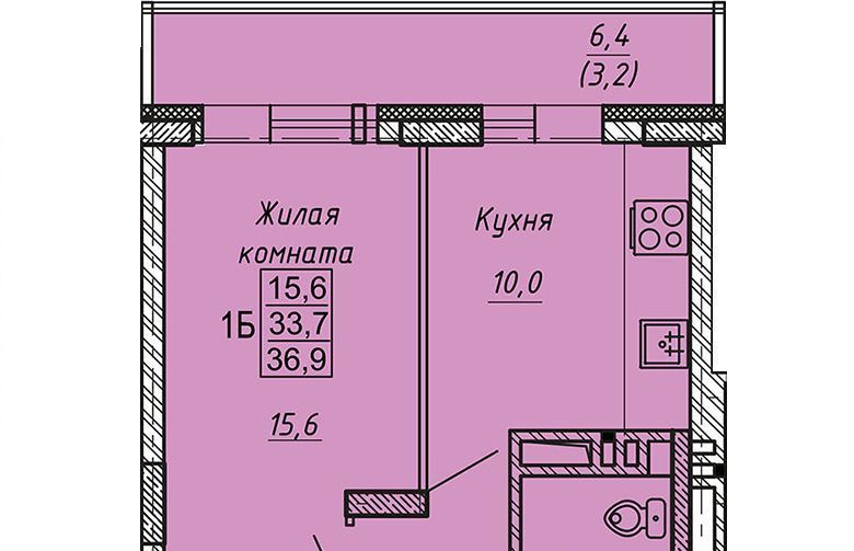 квартира г Новосибирск р-н Калининский ул Михаила Немыткина 7 жилой район «Родники» фото 22