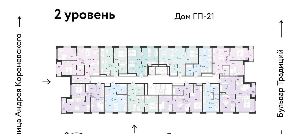 квартира г Тюмень р-н Калининский ул Андрея Кореневского 3 фото 2