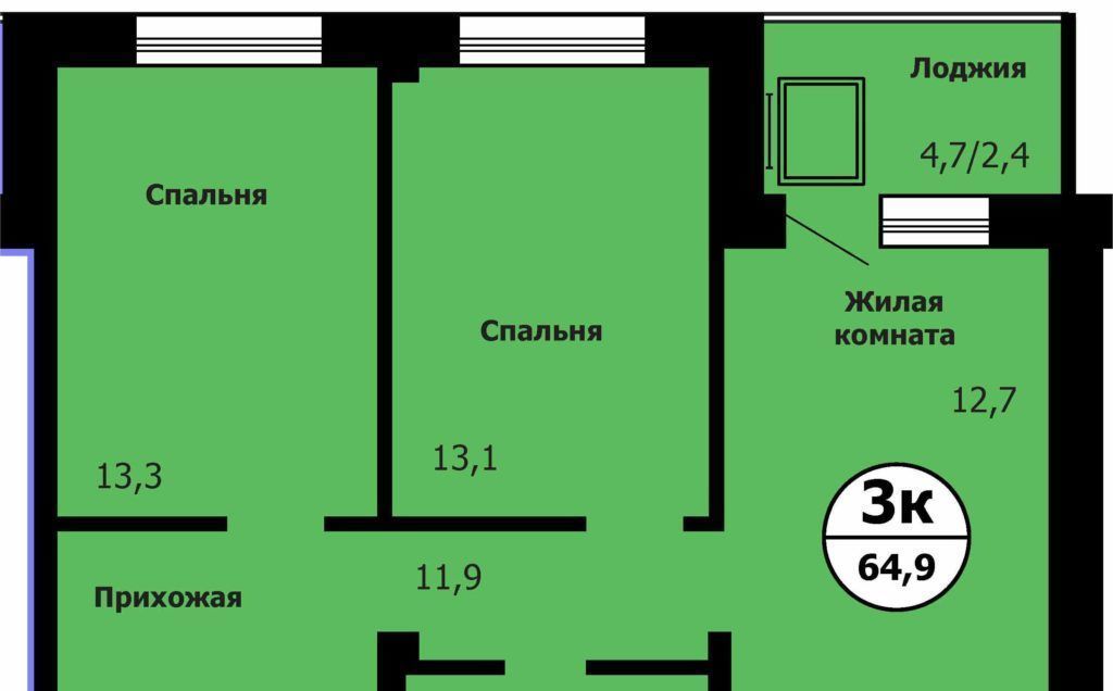 квартира г Красноярск р-н Свердловский ул Лесников 41 фото 1