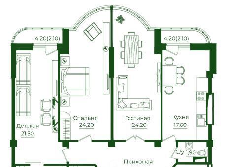 квартира г Ростов-на-Дону р-н Ворошиловский пр-кт Михаила Нагибина 38 фото 1