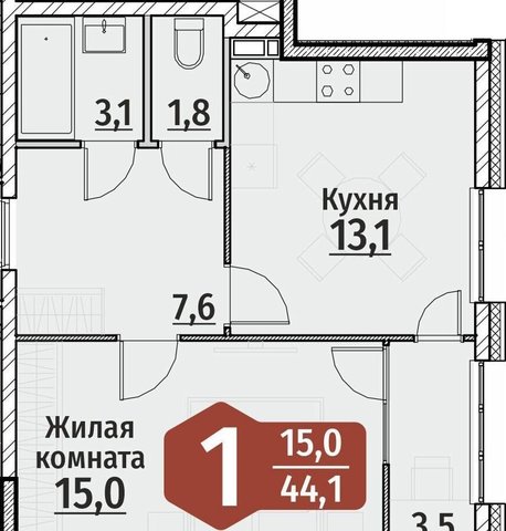 квартира г Чебоксары р-н Калининский ул Энергетиков 38 Мкр. «Олимп» фото